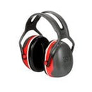 3M Peltor X-Series Over-the-Head Earmuffs, Black/Red