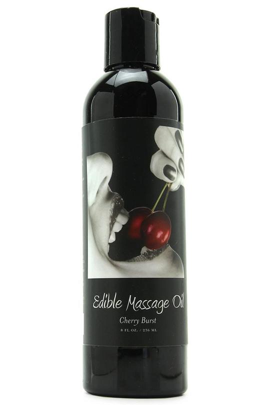 Earthly Body Cherry Edible Massage Oil, 2 Ounce