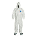 Dupont Tyvek  Disposable Coverall Bunny Suit W/Hood Elastic Wrists &Ankles, Large