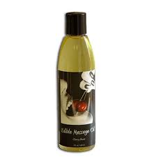 Earthly Body Edible Massage Oil, Cherry Burst, 8-OZ