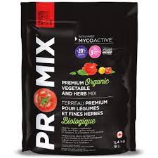 Promix Premium Organic Vegetable and Herb Soil Mix 9L Resealable Bag