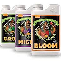 Advanced Nutrients pH Perfect Hydroponic Nutrients: Bloom, Micro and Grow 1-Liter PACK OF 3