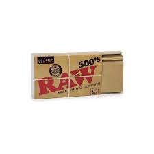 Raw Rolling Papers and Tips Classic Bundle - 500 Raw 1 1/4 (79mm)