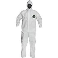 Tyvek Disposable Suit by Dupont with Elastic Wrists, Ankles and Hood (Extra-Large)