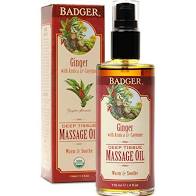 Badger Ginger Massage Oil 4 Oz