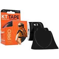 KT Tape PRO , 20 Precut 10" Strips, Jet Black