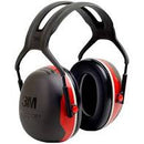 3M Peltor X-Series Over-the-Head Earmuffs, Black/Red