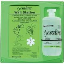 Honeywell Single Bottle Eye Saline Sterile Eye Wash Wall Station, 15.34 fl. oz,