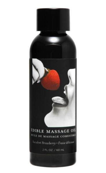 Edible Massage Oil - Succulent Strawberry- 2 Oz.