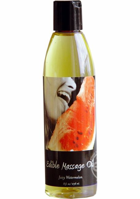 Earthly Body Edible Massage Oil 8-Ounce, Watermelon